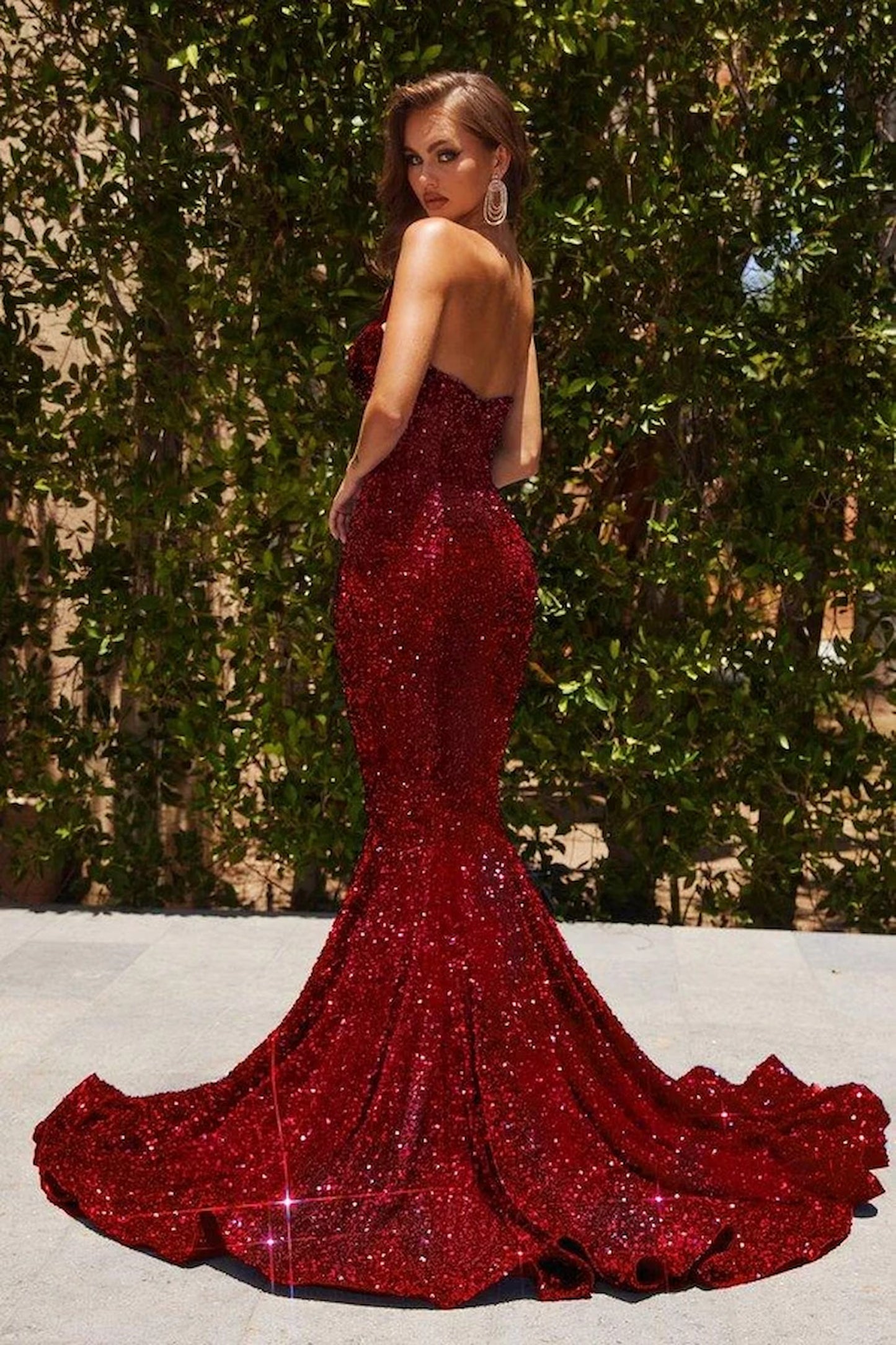 Portia and Scarlett PS22022 - Bright Red Formal Dress