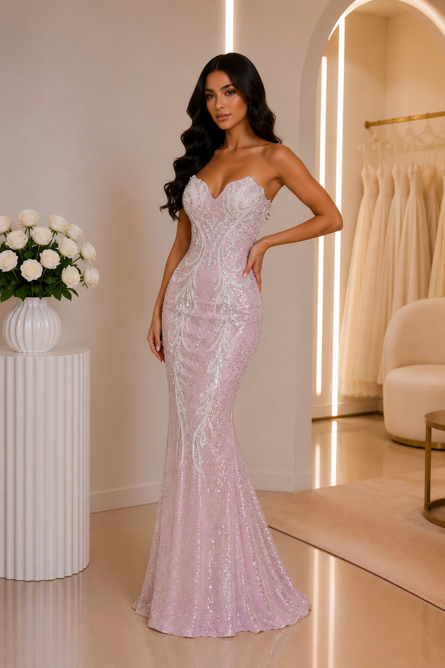 Portia and Scarlett PS23937 Pink Formal Dress