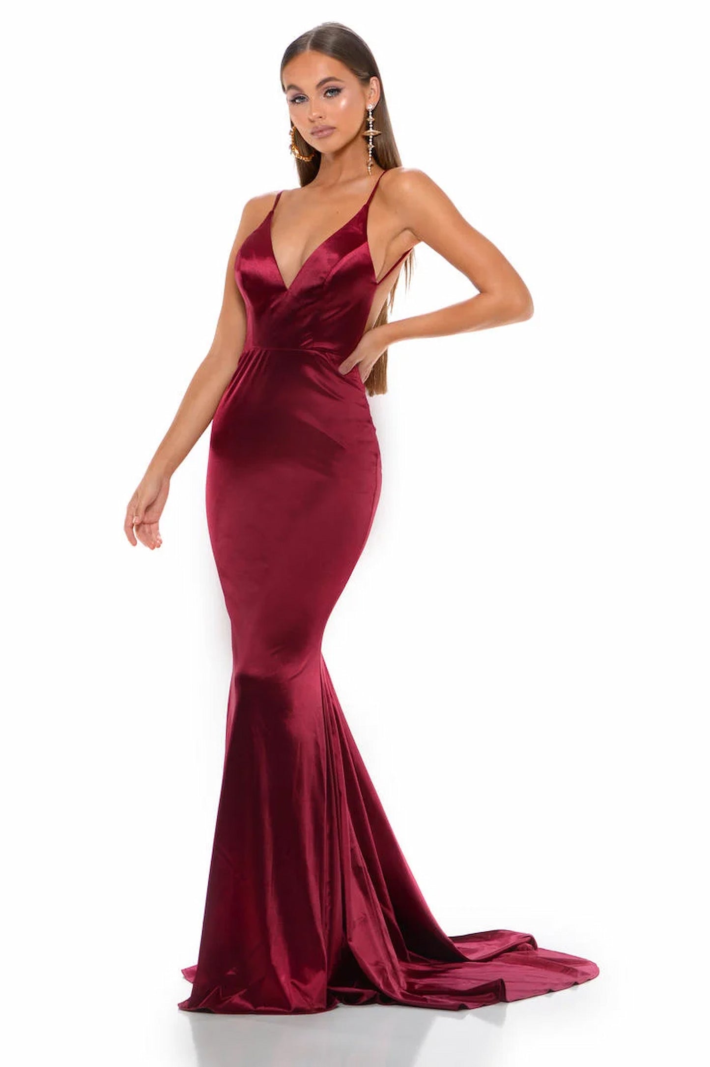 Portia and Scarlett PS1934 Deep Red Formal Dress
