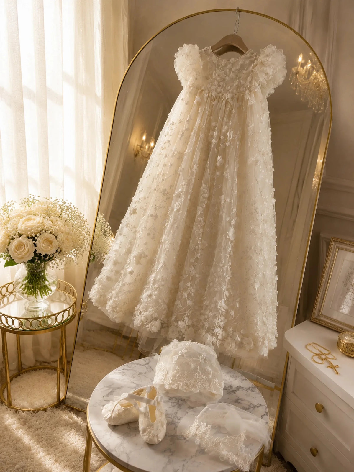 Belle Christening Gown Set - TE’ADORO COUTURE